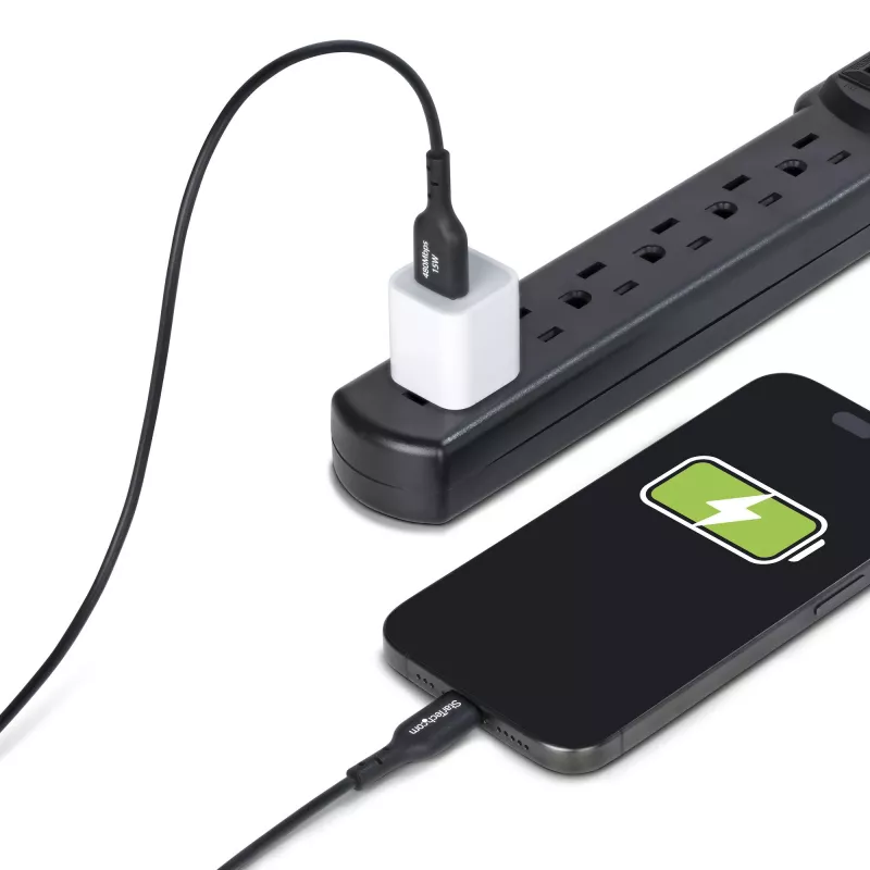 StarTech.com 2 m przewód ładujący USB-A na USB-C, ładowanie i synchronizacja, 3 A, USB 2.0, powłoka TPE - czarny przewód ładujący USB
