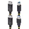 StarTech.com 10ft (3m) DisplayPort i USB 5Gbps Kabel KVM, 4K 60Hz, Uniwersalnie kompatybilny Kabel DP 1.2/USB 3.0 Combo do przełączników KVM