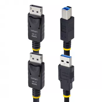 StarTech.com 10ft (3m) DisplayPort i USB 5Gbps Kabel KVM, 4K 60Hz, Uniwersalnie kompatybilny Kabel DP 1.2/USB 3.0 Combo do przełączników KVM