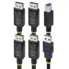StarTech.com Kabel KVM Dual-DisplayPort i USB 5Gbps 1,8 m (6 stóp), 4K 60 Hz, uniwersalnie kompatybilny przewód combo DP 1.2/USB 3.0 do przełączników KVM z dwoma monitorami