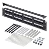 StarTech.com 48-Port 2U Rackmount Cat6 Patch Panel, RJ45, UTP, 110 Punch-Down, Cat 6 Ethernet Patch Panel do sieciowej szafy serwerowej