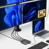 StarTech.com USB-C do adaptera stacji roboczej z czterema monitorami, 4K 60Hz HDMI, 140W PD Passthrough do ładowania laptopa, port USB do bezprzewodowej klawiatury / myszy, TAA