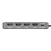 StarTech.com USB-C do adaptera stacji roboczej z czterema monitorami, 4K 60Hz HDMI, 140W PD Passthrough do ładowania laptopa, port USB do bezprzewodowej klawiatury / myszy, TAA
