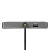 StarTech.com USB-C do adaptera stacji roboczej z czterema monitorami, 4K 60Hz HDMI, 140W PD Passthrough do ładowania laptopa, port USB do bezprzewodowej klawiatury / myszy, TAA