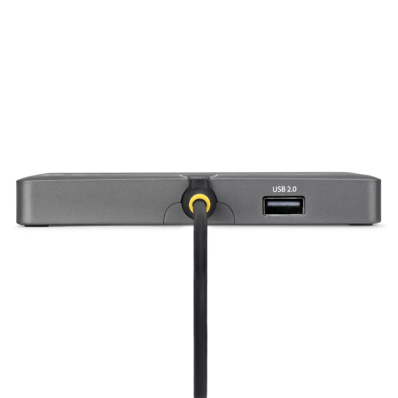 StarTech.com USB-C do adaptera stacji roboczej z czterema monitorami, 4K 60Hz HDMI, 140W PD Passthrough do ładowania laptopa, port USB do bezprzewodowej klawiatury / myszy, TAA