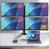 StarTech.com Adapter stacji roboczej USB-C do czterech monitorów, 4K 60 Hz DisplayPort, zasilanie przelotowe PD 140 W do ładowania laptopa, port USB dla klawiatury/myszy bezprzewodowej, TAA