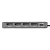 StarTech.com Adapter stacji roboczej USB-C do czterech monitorów, 4K 60 Hz DisplayPort, zasilanie przelotowe PD 140 W do ładowania laptopa, port USB dla klawiatury/myszy bezprzewodowej, TAA