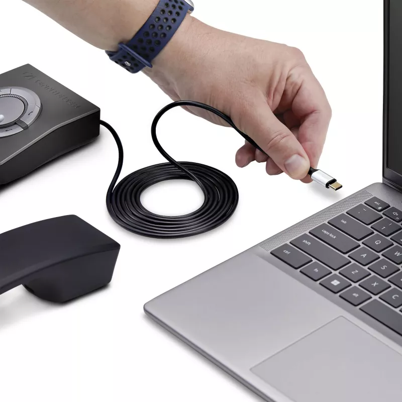 StarTech.com UR9-HEADSET-ADAPTER adapter złącza złącza USB-C RJ-9 Czarny