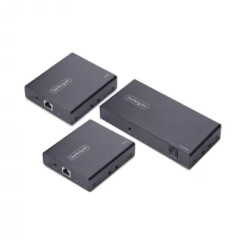 StarTech.com 2-portowy przedłużacz i rozdzielacz HDMI przez CAT6, 4K 60 Hz, do 70 m, zestaw dystrybucyjny 1x2 HDMI przez Ethernet z IR i zasilaniem przez kabel