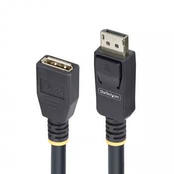 StarTech.com Kabel przedłużający DisplayPort 1.4, 3 m, DP 1.4 kabel chroniący port, 8K 60 Hz, męski do żeńskiego adapter przedłużający, kabel DisplayPort, powłoka TPE, M/F