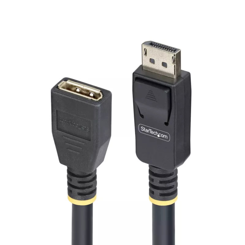 StarTech.com Kabel przedłużający DisplayPort 1.4, 3 m, DP 1.4 kabel chroniący port, 8K 60 Hz, męski do żeńskiego adapter przedłużający, kabel DisplayPort, powłoka TPE, M/F