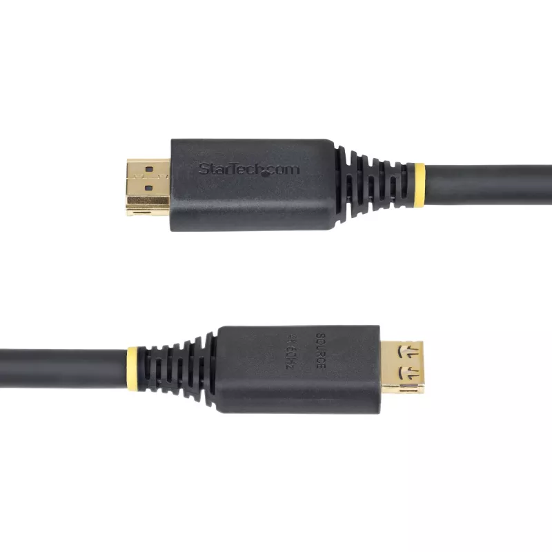 StarTech.com 35ft (10.6m) Aktywny kabel HDMI High Speed z chwytliwymi złączami, 4K 60Hz/1440p 144Hz, HDR10/HDCP 2.2/ARC, 18Gbps, przewód UHD HDMI 2.0 do TV/monitora/wyświetlacza, powłoka TPE