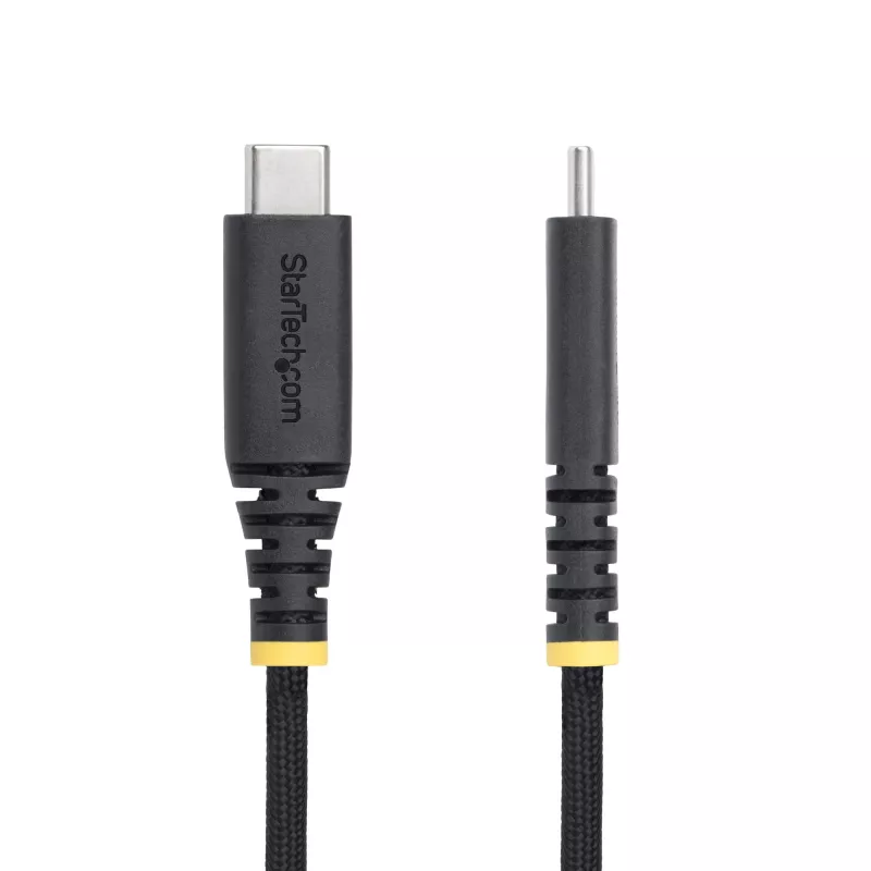 Kabel ładujący StarTech.com 3 m (10 stóp) USB-C, wytrzymały i ultraelastyczny, z bocznymi śrubami blokującymi, PD EPR 240 W (5 A), ładowarka do laptopa USB 2.0, certyfikat USB-IF, wytrzymała ładowarka USB-C
