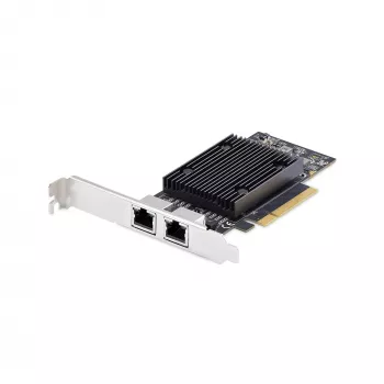 StarTech.com 2-portowa karta sieciowa PCIe 10Gb Ethernet, interfejs sieciowy 10GbE, chipset Broadcom BCM57416, podwójne RJ45 10GBase-T/Gigabit, karta NIC, TAA