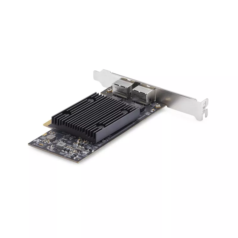 StarTech.com 2-portowa karta sieciowa PCIe 10Gb Ethernet, interfejs sieciowy 10GbE, chipset Broadcom BCM57416, podwójne RJ45 10GBase-T/Gigabit, karta NIC, TAA