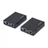 StarTech.com zestaw przedłużacza Ethernet VDSL2 przez pojedynczą parę przewodów, do 0,6 mili (1 km) zasięgu, repeater LAN przez linię telefoniczną/CAT5e/CAT6, do 300 Mb/s, zamiennik dla 110VDSLEXTEU - TAA