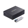 StarTech.com Konwerter mediów Gigabit Ethernet miedź-światłowód, SM LC, 20 km, 10/100/1000 Mb/s, RJ45 na LC, pełny metal, ramki Jumbo 9K, zgodny z TAA