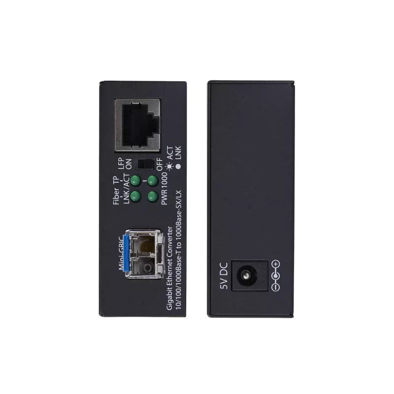 StarTech.com Konwerter mediów Gigabit Ethernet miedź-światłowód, SM LC, 20 km, 10/100/1000 Mb/s, RJ45 na LC, pełny metal, ramki Jumbo 9K, zgodny z TAA