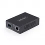 StarTech.com 10GbE Multi-Gigabit otwarty konwerter mediów SFP+ na światłowód, 10G/5G/2.5G/1G/100M, miedź na 10GBASE-X SFP+, jednomodowy, wielomodowy, 16K Jumbo Frames, TAA