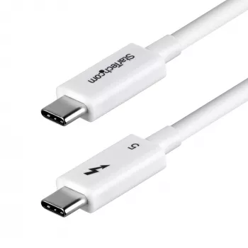 StarTech.com Kabel Thunderbolt 5 1 m, 80 Gb/s / do 120 Gb/s, 240 W PD, 8K 60 Hz, certyfikowany, kompatybilny z Thunderbolt 4/USB4/USB-C – biały