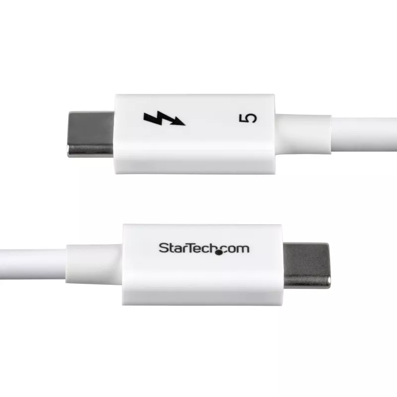 StarTech.com Kabel Thunderbolt 5 1 m, 80 Gb/s / do 120 Gb/s, 240 W PD, 8K 60 Hz, certyfikowany, kompatybilny z Thunderbolt 4/USB4/USB-C – biały