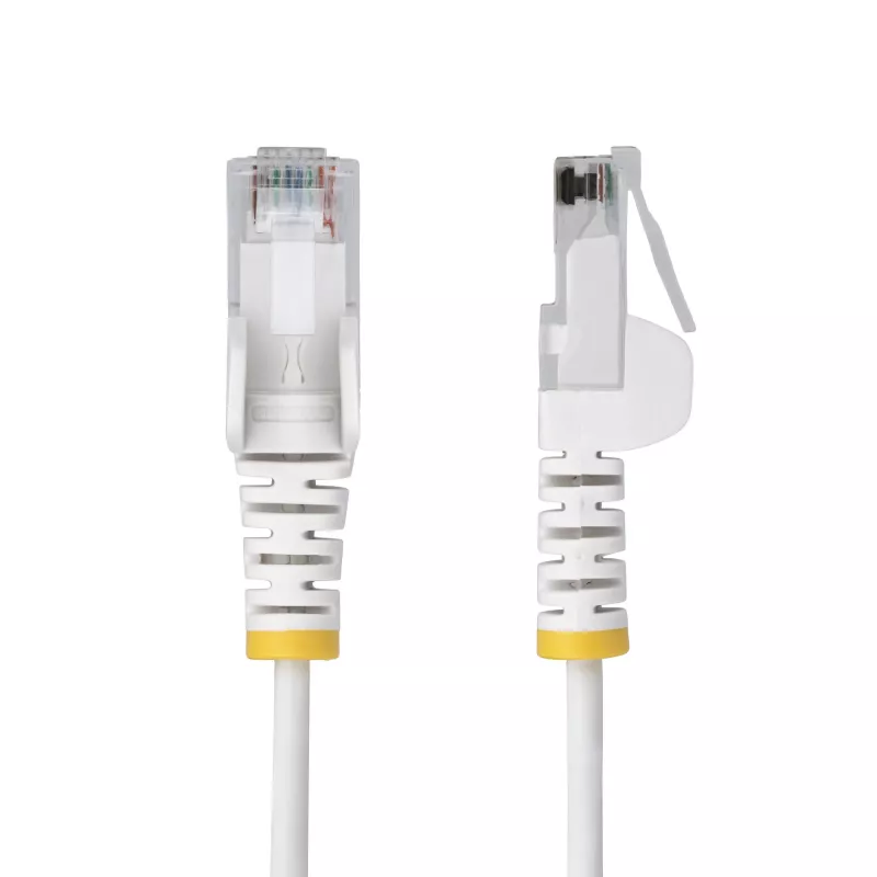 StarTech.com 3m Biały cienki Kabel Ethernet CAT6, Bezzaczepowy, 100W PoE, UTP, LSZH, 28AWG Drut z Czystej Miedzi, cienki Patchcord Sieciowy RJ45 z Odciążeniami, Indywidualnie Testowany