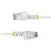 StarTech.com 3m Biały cienki Kabel Ethernet CAT6, Bezzaczepowy, 100W PoE, UTP, LSZH, 28AWG Drut z Czystej Miedzi, cienki Patchcord Sieciowy RJ45 z Odciążeniami, Indywidualnie Testowany