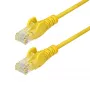 StarTech.com 50cm żółty cienki kabel Ethernet CAT6, bezryglowe złącza, PoE 100 W, UTP, LSZH, przewód z czystej miedzi 28AWG, cienki kabel krosowy sieciowy RJ45 z odciążeniami, testowany indywidualnie