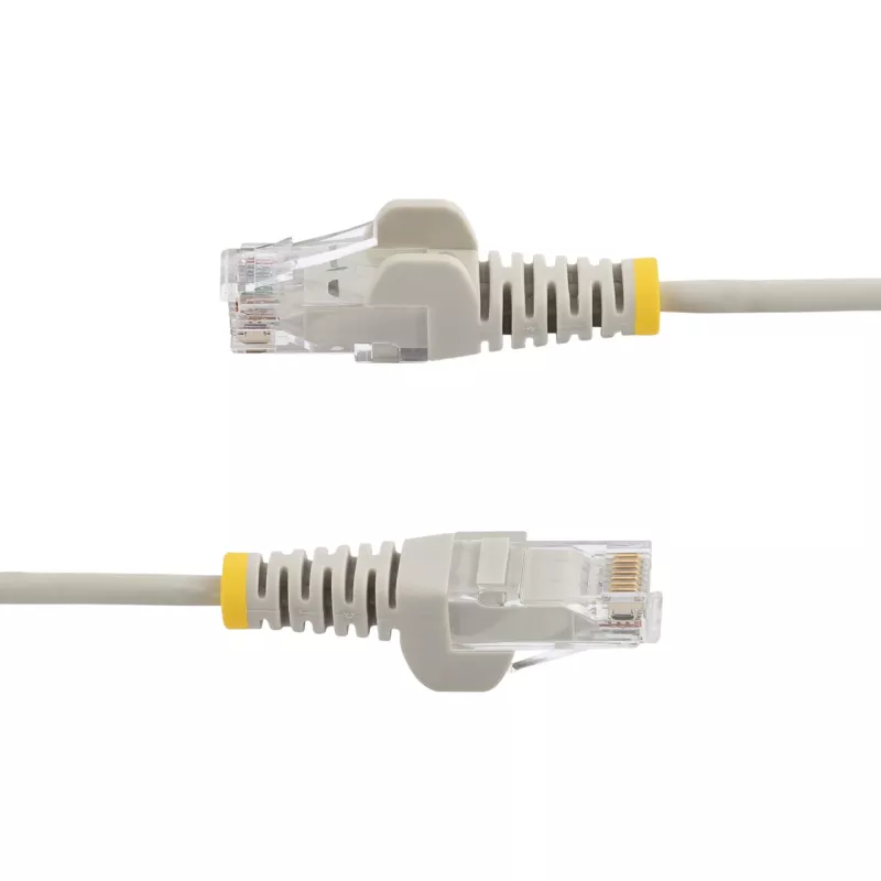 StarTech.com 7m szary cienki kabel Ethernet CAT6, bezzaczepowy, PoE 100W, UTP, LSZH, 28AWG czysta miedź, wtyk cienki RJ45 z odciążkami, testowany indywidualnie