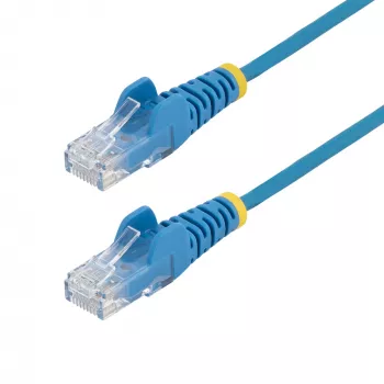 StarTech.com 10 m niebieski cienki kabel Ethernet CAT6, bezzaczepowy, 100 W PoE, UTP, LSZH, przewód z czystej miedzi gołej 28 AWG, cienki przewód krosowy sieciowy RJ45 z odciążeniami, testowany indywidualnie