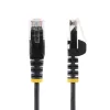 StarTech.com 10m Czarny cienki Kabel Ethernetowy CAT6, Snagless, 100W PoE, UTP, LSZH, 28AWG Miedziany Drut Goły, cienki RJ45 Przewód Patchowy Sieciowy z Odciążeniami, Indywidualnie Testowany