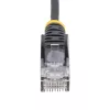 StarTech.com 10m Czarny cienki Kabel Ethernetowy CAT6, Snagless, 100W PoE, UTP, LSZH, 28AWG Miedziany Drut Goły, cienki RJ45 Przewód Patchowy Sieciowy z Odciążeniami, Indywidualnie Testowany