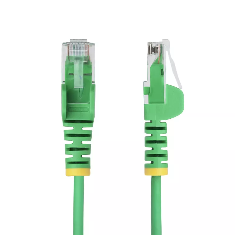 StarTech.com 10 m zielony cienki kabel Ethernet CAT6, bez zaczepów, 100 W PoE, UTP, LSZH, 28AWG czysta miedź goła, cienka kabel krosowy sieciowy RJ45 z odciążeniami, testowany indywidualnie