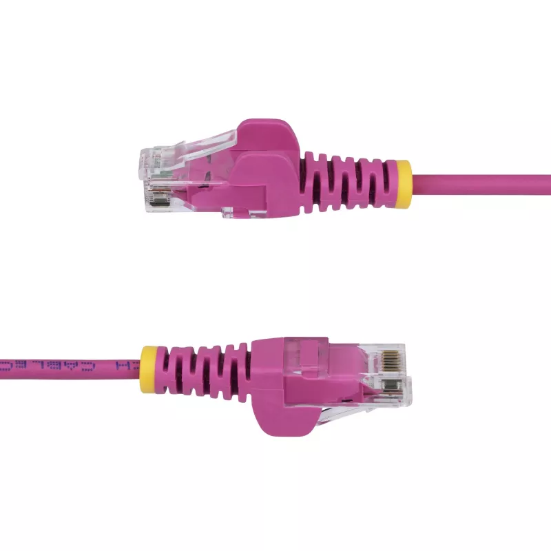StarTech.com 3m Różowy cienki Kabel Ethernet CAT6, Bezzaczepowy, 100W PoE, UTP, LSZH, 28AWG Czysta Miedź, cienki Patch Cord RJ45 z Odciążeniami, Indywidualnie Testowany