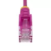 StarTech.com 3m Różowy cienki Kabel Ethernet CAT6, Bezzaczepowy, 100W PoE, UTP, LSZH, 28AWG Czysta Miedź, cienki Patch Cord RJ45 z Odciążeniami, Indywidualnie Testowany
