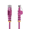 StarTech.com 5 m różowy cienki kabel Ethernet CAT6, bezzaczepowy, 100 W PoE, UTP, LSZH, przewód z czystej miedzi 28 AWG, cienki patchcord sieciowy RJ45 z odciążeniami, testowany indywidualnie