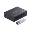 StarTech.com Konwerter mediów Gigabit Ethernet miedź-światłowód, SM LC, 40km, 10/100/1000 Mbps, RJ45 do LC, Full Metal, 9K Jumbo Frames, TAA Compliant