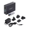 StarTech.com Konwerter mediów Gigabit Ethernet miedź-światłowód, SM LC, 40km, 10/100/1000 Mbps, RJ45 do LC, Full Metal, 9K Jumbo Frames, TAA Compliant