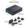 StarTech.com Konwerter mediów Gigabit Ethernet miedź-światłowód, SM LC, 40km, 10/100/1000 Mbps, RJ45 do LC, Full Metal, 9K Jumbo Frames, TAA Compliant