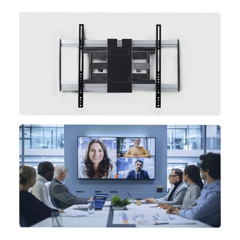 StarTech.com Ultracienki przegubowy uchwyt ścienny do telewizora dla telewizorów do 65 cali i 99 funtów/45 kg, VESA 600x400, zgodny z TAA niskoprofilowy uchwyt