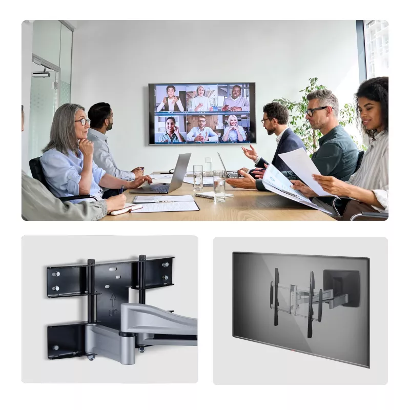 StarTech.com Heavy-Duty Articulating TV Wall Mount for up to 100-inch and 187.4lb/85kg płaski Screens, VESA 800x500, Low-Profile Bracket, TAA-Compliant