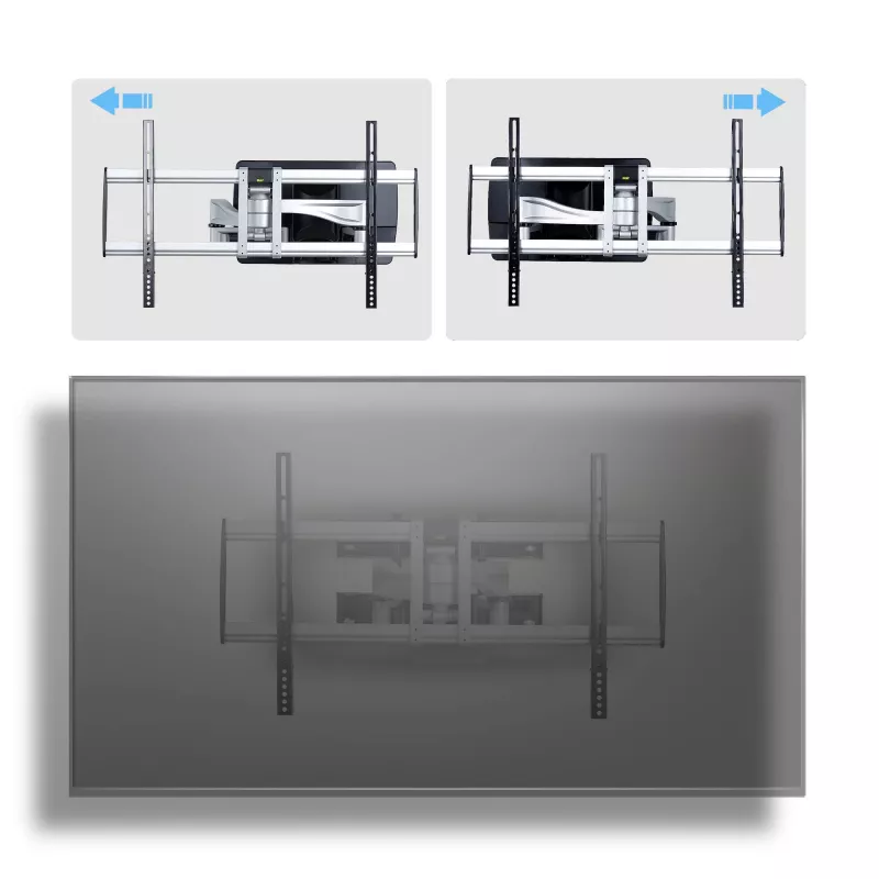 StarTech.com Heavy-Duty Articulating TV Wall Mount for up to 100-inch and 187.4lb/85kg płaski Screens, VESA 800x500, Low-Profile Bracket, TAA-Compliant