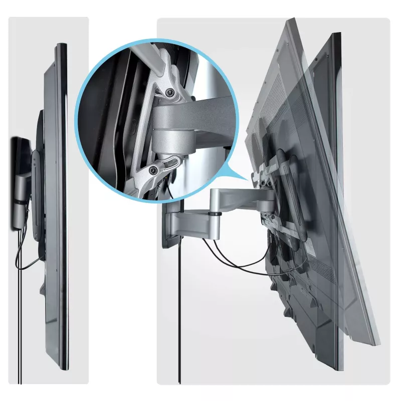 StarTech.com Heavy-Duty Articulating TV Wall Mount for up to 100-inch and 187.4lb/85kg płaski Screens, VESA 800x500, Low-Profile Bracket, TAA-Compliant