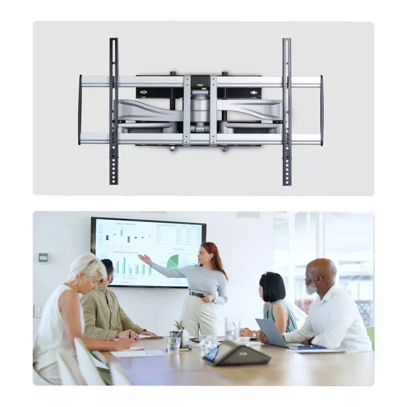 StarTech.com Heavy-Duty Articulating TV Wall Mount for up to 100-inch and 187.4lb/85kg płaski Screens, VESA 800x500, Low-Profile Bracket, TAA-Compliant