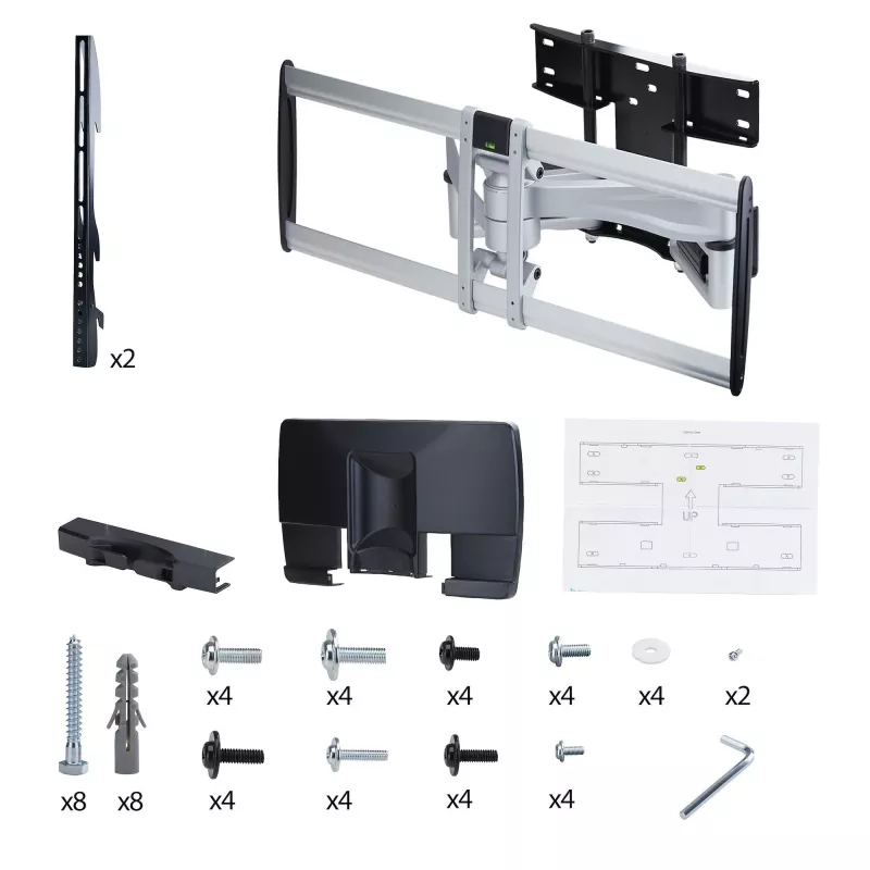 StarTech.com Heavy-Duty Articulating TV Wall Mount for up to 100-inch and 187.4lb/85kg płaski Screens, VESA 800x500, Low-Profile Bracket, TAA-Compliant