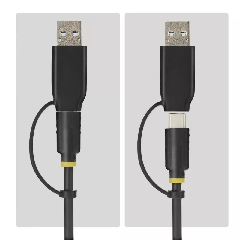 Adapter StarTech.com USB-C/USB-A do M.2 NVMe i SATA 2,5 inch/3,5 inch, 10 Gb/s, bez narzędziowy zewnętrzny czytnik dysków SSD HDD, klucz B+M/M