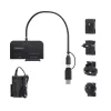 Adapter StarTech.com USB-C/USB-A do M.2 NVMe i SATA 2,5 inch/3,5 inch, 10 Gb/s, bez narzędziowy zewnętrzny czytnik dysków SSD HDD, klucz B+M/M