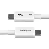 StarTech.com 2.6ft (80cm) kabel Thunderbolt 5, 80Gbps/do 120Gbps, 240W PD, 8K 60Hz, certyfikowany kabel Thunderbolt, kompatybilny z Thunderbolt 4/USB4/USB-C - biały