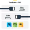 StarTech.com 2.6ft (80cm) kabel Thunderbolt 5, 80Gbps/do 120Gbps, 240W PD, 8K 60Hz, certyfikowany kabel Thunderbolt, kompatybilny z Thunderbolt 4/USB4/USB-C - biały
