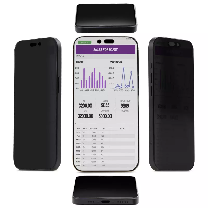 StarTech.com 4-kierunkowy 360-stopniowy filtr prywatyzujący do iPhone 16 Plus, obsługa orientacji pionowej/poziomej, kompatybilny z dotykiem, hartowane szkło, filtr 4-kierunkowy, TAA